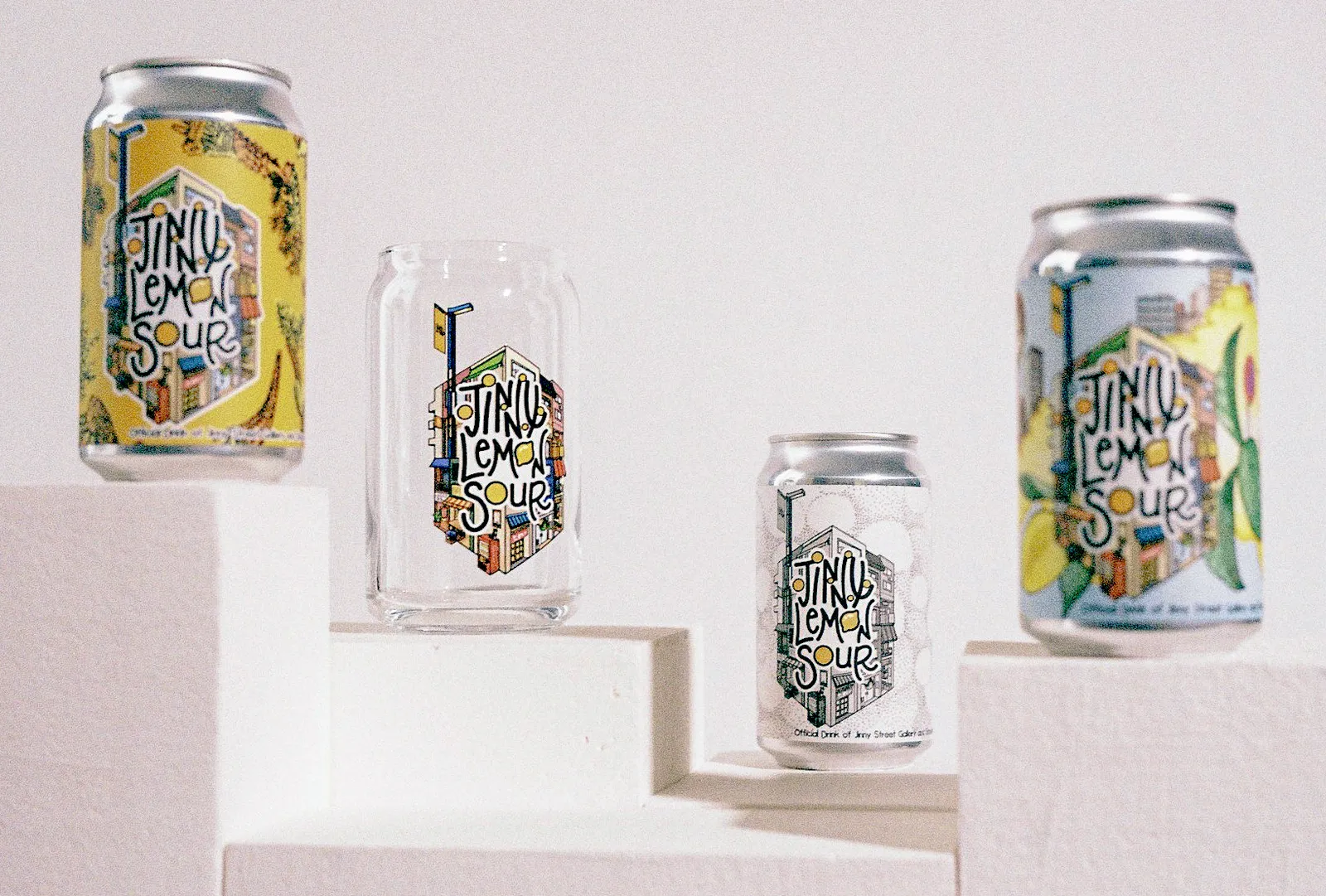 L-to-R: Designs by or for Yoshiaki Komatsu, the glass cup, Isaji Yugo, Erica Ward.